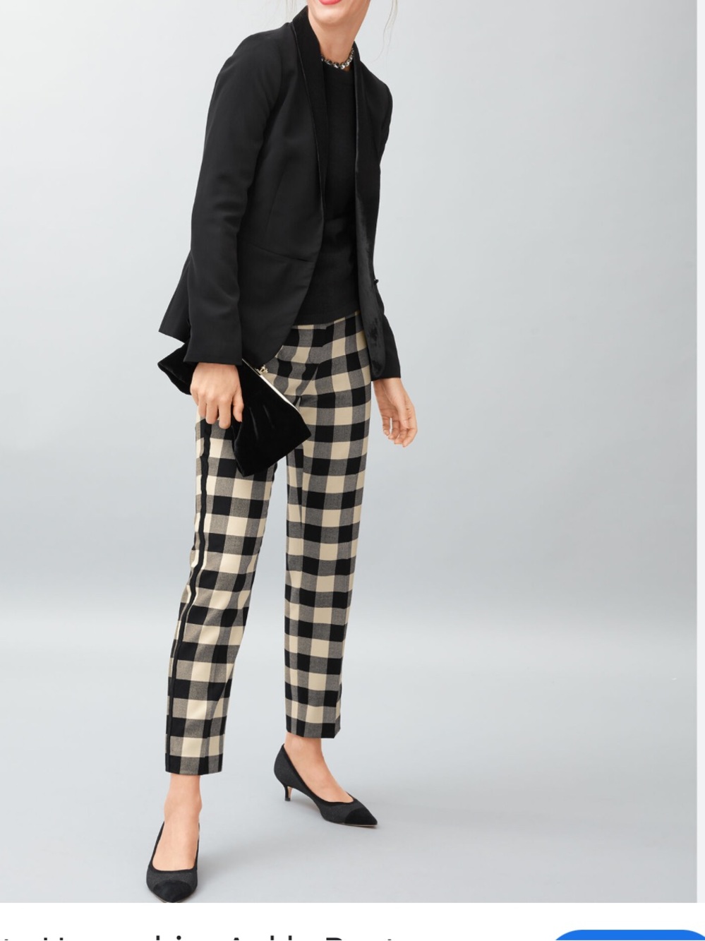 NWT TALBOTS Hampshire Ankle Pants - Velvet Trim Buffalo
Check
